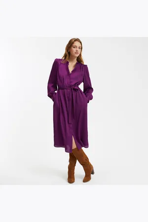 La Redoute Belted Long Sleeve Dress