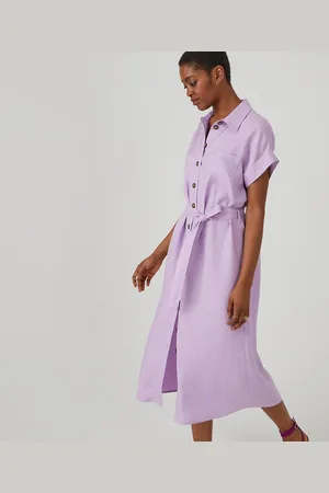 La Redoute Shirt Dress in Lyocell and Linen Blend