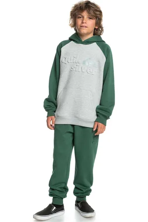 Quiksilver Logo Print Hoodie in Cotton Mix