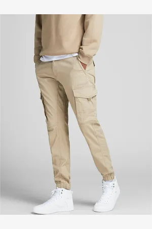 JACK & JONES Paul Flake Slim Cargo Trousers in Organic Stretch Cotton
