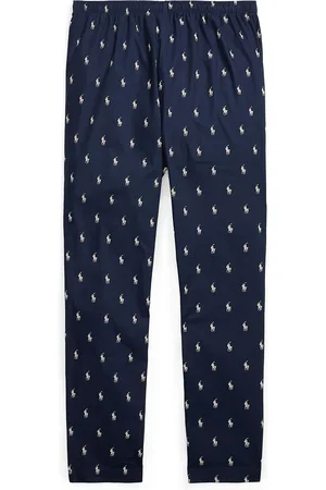 Ralph Lauren Pony Player Pyjama Bottoms in Logo Print Cotton