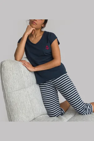 ANNE WEYBURN Cotton Jersey Cropped Pyjamas