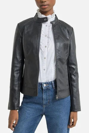 JDY Faux Leather Bomber Jacket