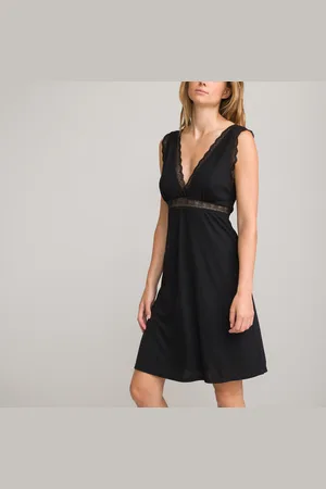 ANNE WEYBURN Lace Detail Sleeveless Nightdress