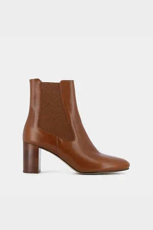 Jonak Duris Leather Chelsea Boots with Heel