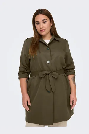ONLY Short Trench Coat with Tie-Waist
