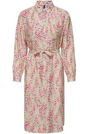 ONLY Printed Midi Shirt Dress