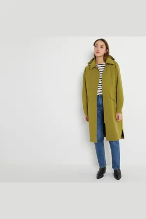La Redoute Signatures Prisca Oversize Waxed Jacket with Removable Hood