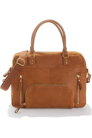 Nat & Nin Macy Leather Handbag with Multiple Pockets and Zip Fastening