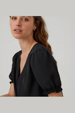 La Redoute V-Neck Short Sleeve Blouse