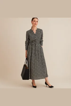 ANNE WEYBURN Graphic Print Midaxi Dress