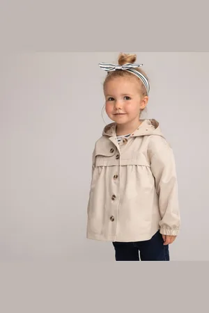 La Redoute Mid-Season Hooded Trench Coat in Cotton Mix