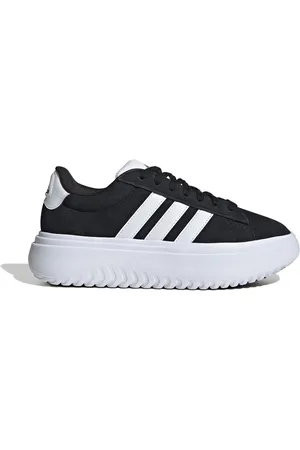 adidas Grand Court Platform Trainers in Suede