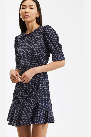 La Redoute Graphic Print Mini Dress in Satin