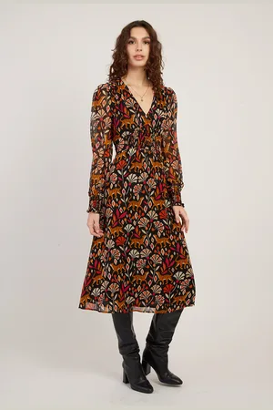 Derhy Beata Floral Midi Dress