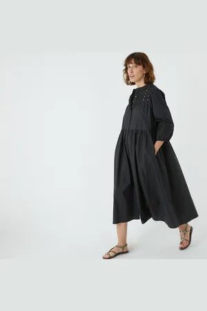 La Redoute Cotton Embroidered Midaxi Dress