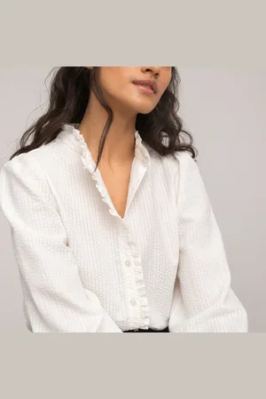 La Redoute Cotton Victorian Collar Shirt with Long Sleeves