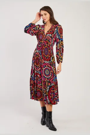 Derhy Babou Midi Dress in Tribal Print