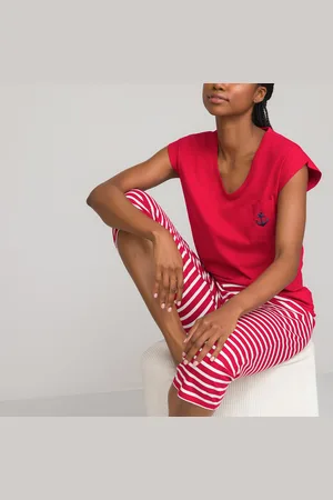 ANNE WEYBURN Cotton Jersey Cropped Pyjamas