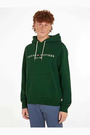 Tommy Hilfiger Tommy Logo Hoodie with Embroidered Logo in Cotton Mix