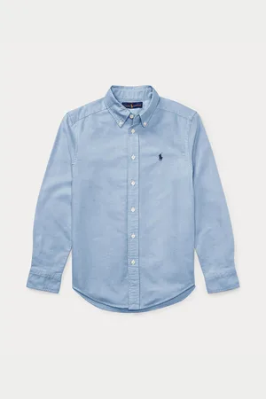 Ralph Lauren Kids Embroidered Logo Oxford Shirt in Cotton