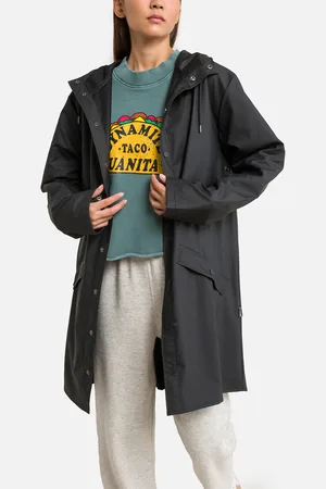 Rains Unisex Waterproof Hooded Jacket, Mid-Length