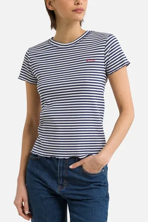 Maison Labiche Striped Organic Cotton T-Shirt with Crew Neck and Short Sleeves