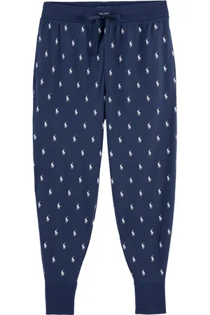 Ralph Lauren Pony Player Pyjama Bottoms in Cotton with Elasticated Waist