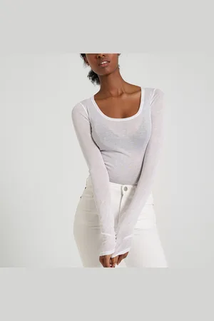 American Vintage Massachusetts Crew Neck T-Shirt with Long Sleeves