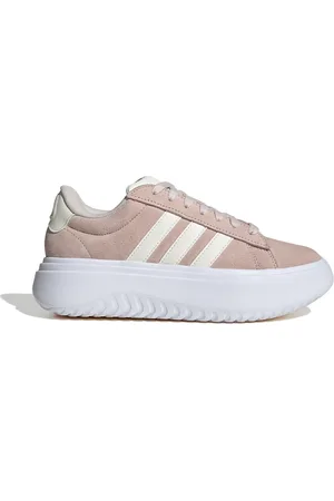 adidas Grand Court Platform Trainers in Suede