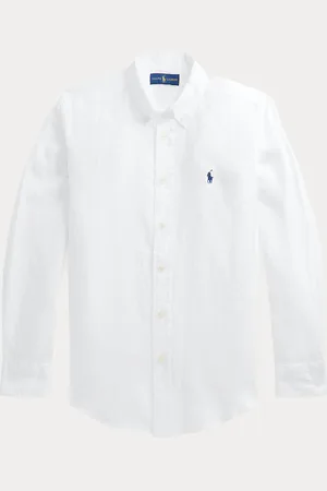 Ralph Lauren Kids Embroidered Logo Linen Shirt
