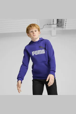 PUMA Logo Print Hoodie in Cotton Mix