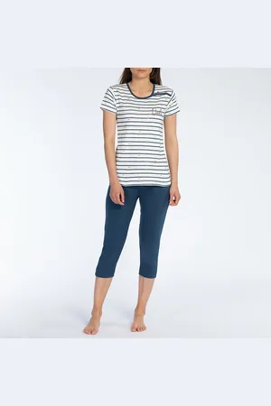 Dodo Houle Cotton Cropped Pyjamas with Short Sleeves
