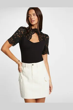 Morgan High Neck T-Shirt with Short Sleeves