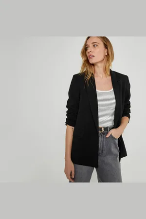 La Redoute Loose fit buttonless blazer in crepe
