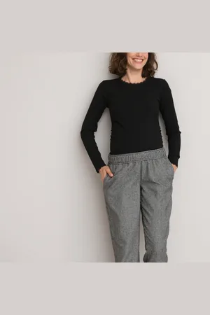 La Redoute Crew Neck Maternity T-Shirt with Lace Details