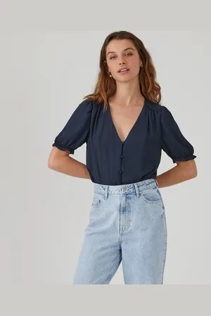 La Redoute V-Neck Short Sleeve Blouse