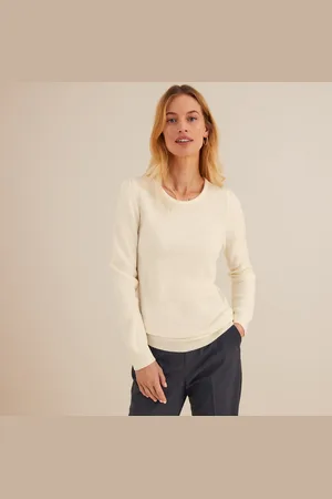 ANNE WEYBURN Crew Neck Jumper in Fine Knit