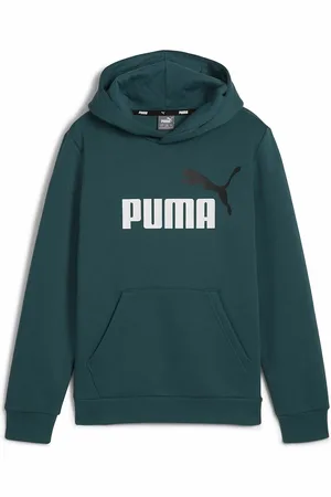 PUMA Logo Print Hoodie in Cotton Mix