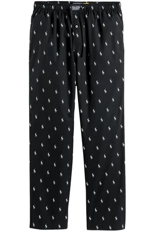 Ralph Lauren Pony Player Pyjama Bottoms in Logo Print Cotton