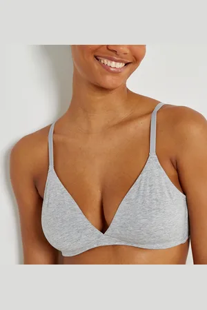 La Redoute Cottone Plain Triangle Bra in Cotton