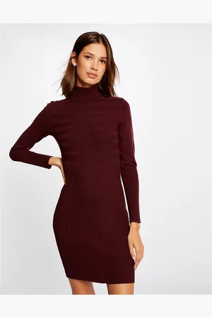 Morgan Fine Knit Jumper Dress with High Neck