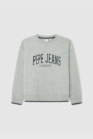 Pepe Jeans Logo Print Cotton Sweatshirt with Crew Neck