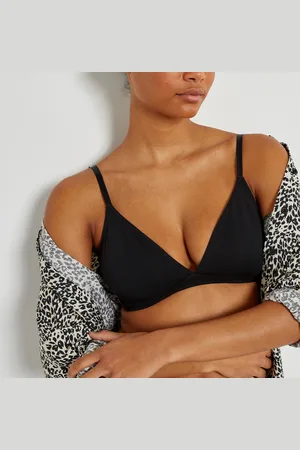 La Redoute Cottone Plain Triangle Bra in Cotton