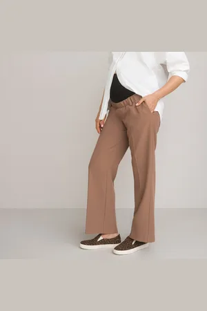 La Redoute Wide Leg Maternity Trousers with High Bump Band