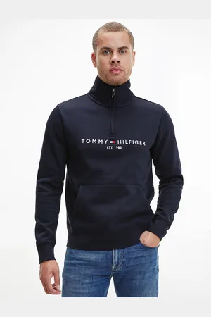 Tommy Hilfiger Tommy Logo Sweatshirt with Half Zip