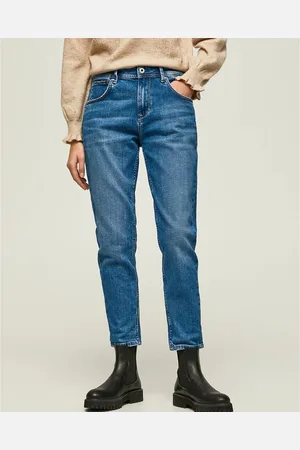 Pepe Jeans Violet Straight Jeans with Taper and High Waist