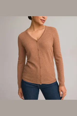 ANNE WEYBURN Cashmere Fine Knit Cardigan
