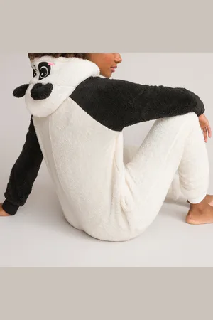 La Redoute Panda Fleece Hooded Onesie