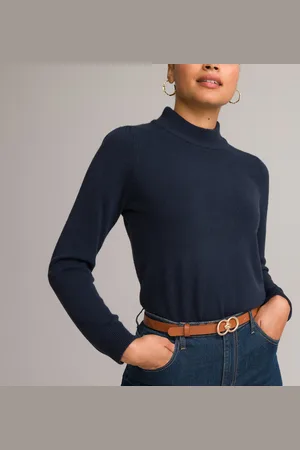 ANNE WEYBURN High Neck Jumper in Soft Knit